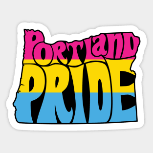 Portland Pride Festival - Pansexual - Oregon Silhouette Sticker